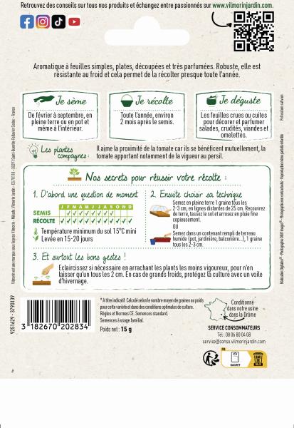 Aromatiques - Persil Commun 2 - Grand Modèle - MEDIA_PACKAGING_VERSO